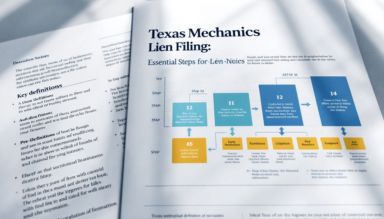 Essential steps for pre-lien notices in Texas mechanics lien filing.